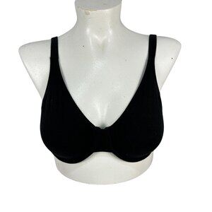 Fruit Of The Loom Black 38D Underwire Bra With Adjustable Straps